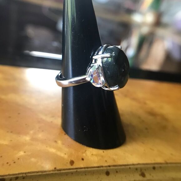 Natural Labradorite Mystic Topaz Sterling Silver Ring Size 7 - Picture 4 of 8